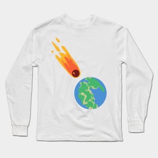 Asteroid, extinction, dino, dinosaur Long Sleeve T-Shirt